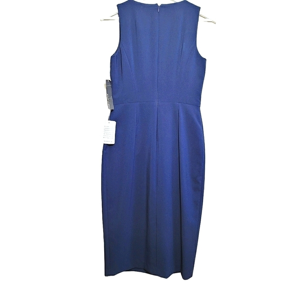 NWT MAGGY London Midi Sleeveless Dress Blue Size 2 - Picture 5 of 13